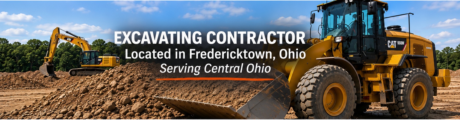 Excavating contractor located in Fredericktown, Ohio, serving Central Ohio